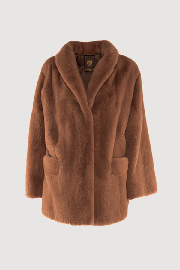 Tiger’s eye mink jacket