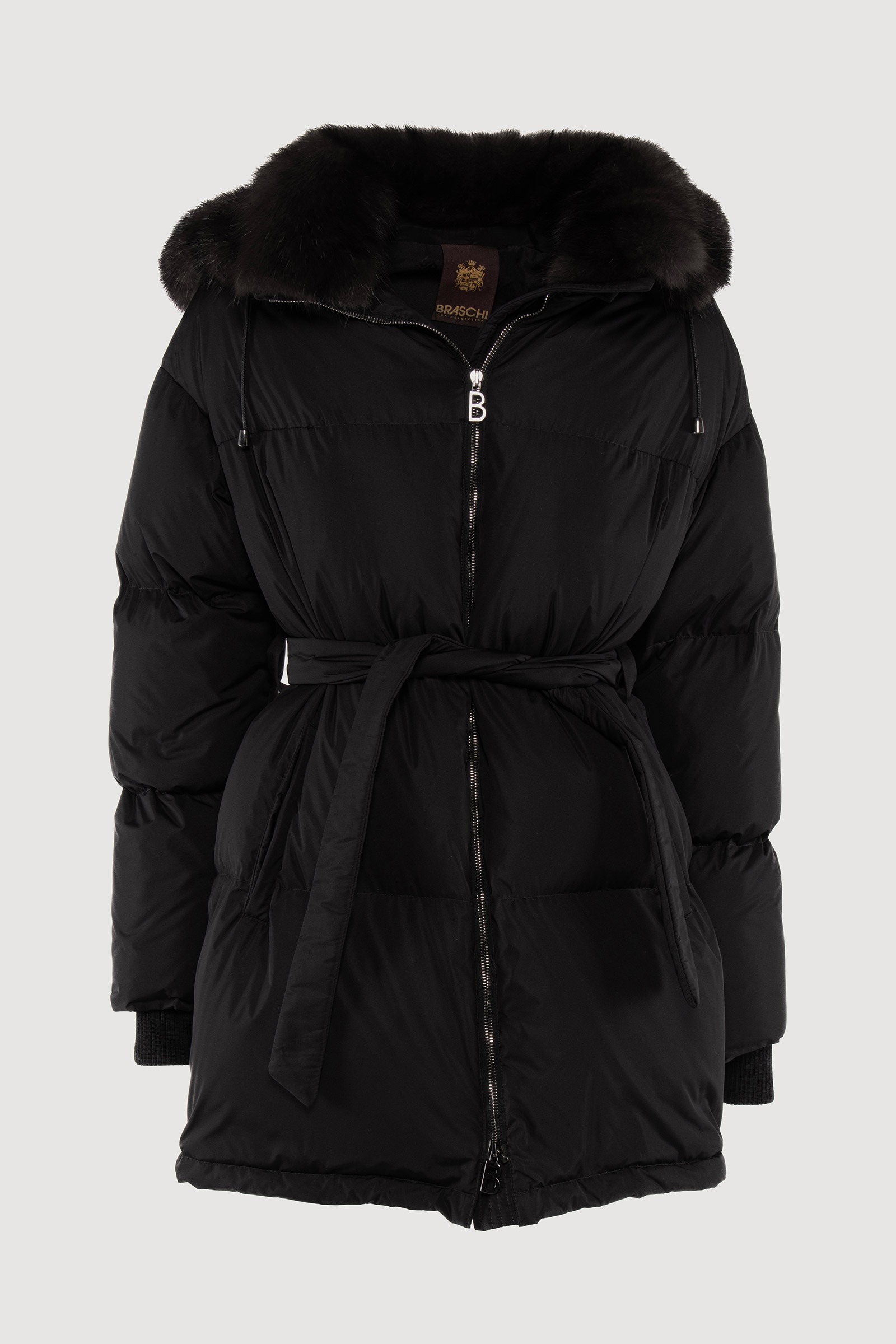 Tech down jacket with dark barguzinsky sable