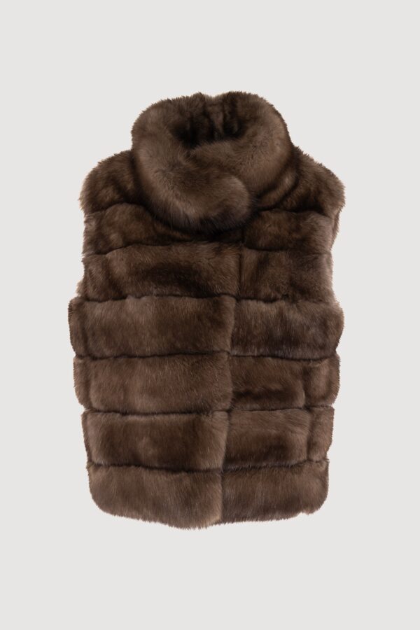 Cashmere and sable vest