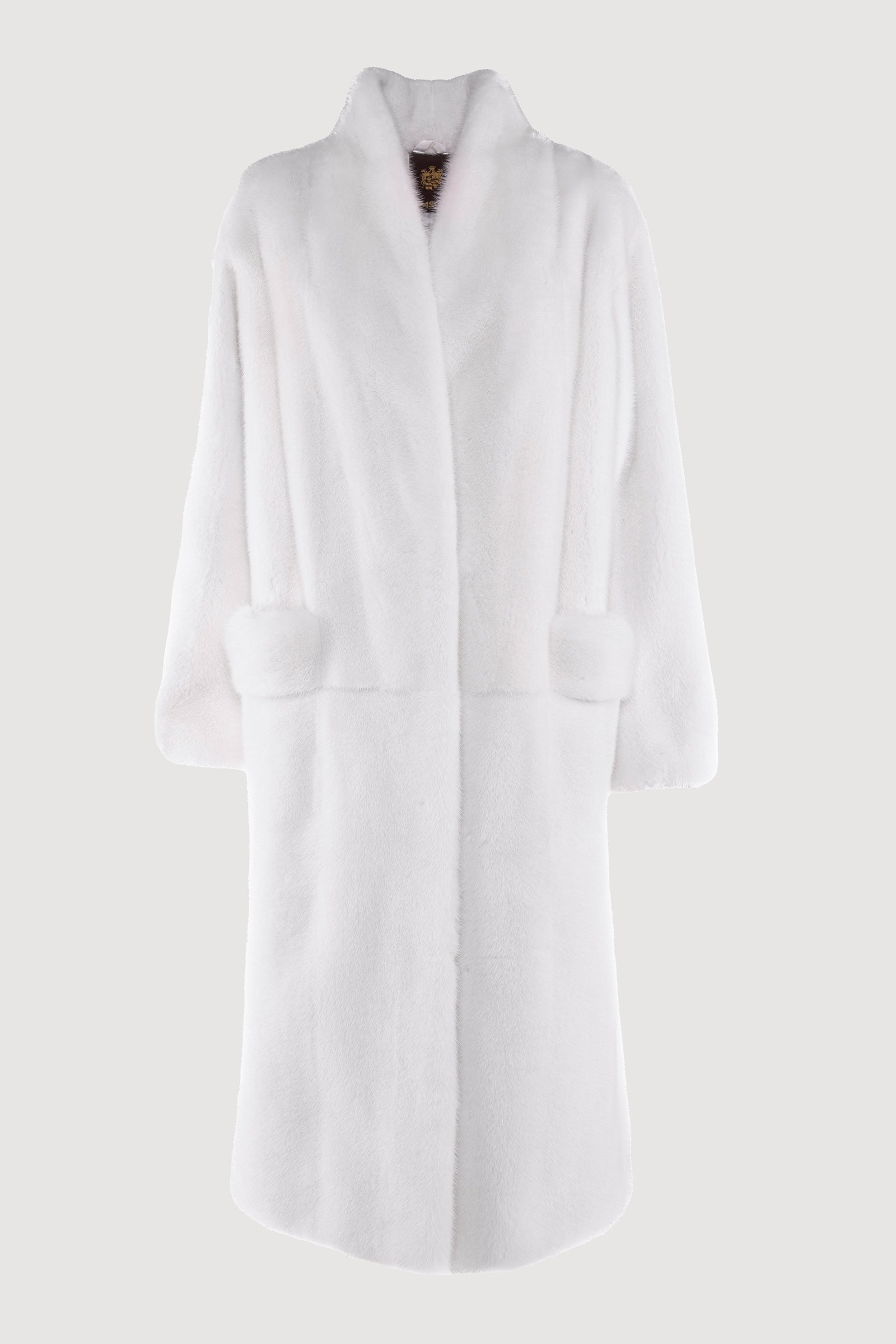 Natural white mink coat