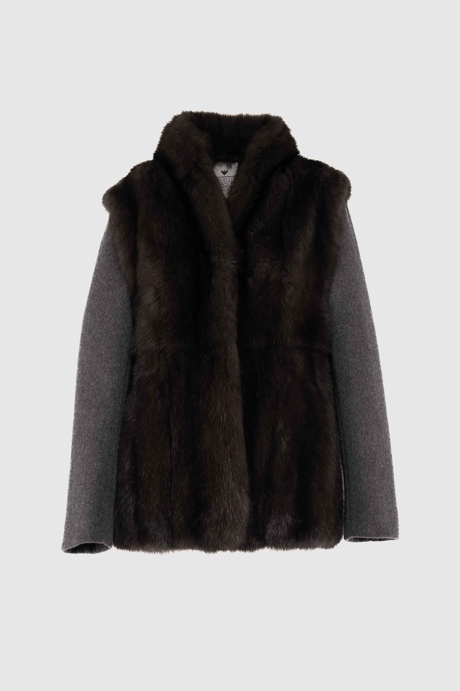 Cashmere jacket with sable barguzinsky dark