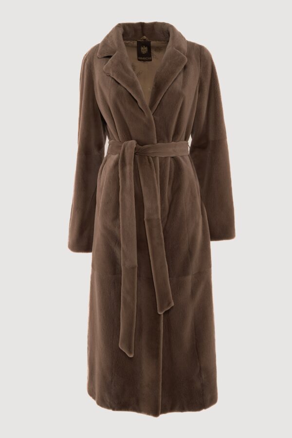 Shaved rope mink coat