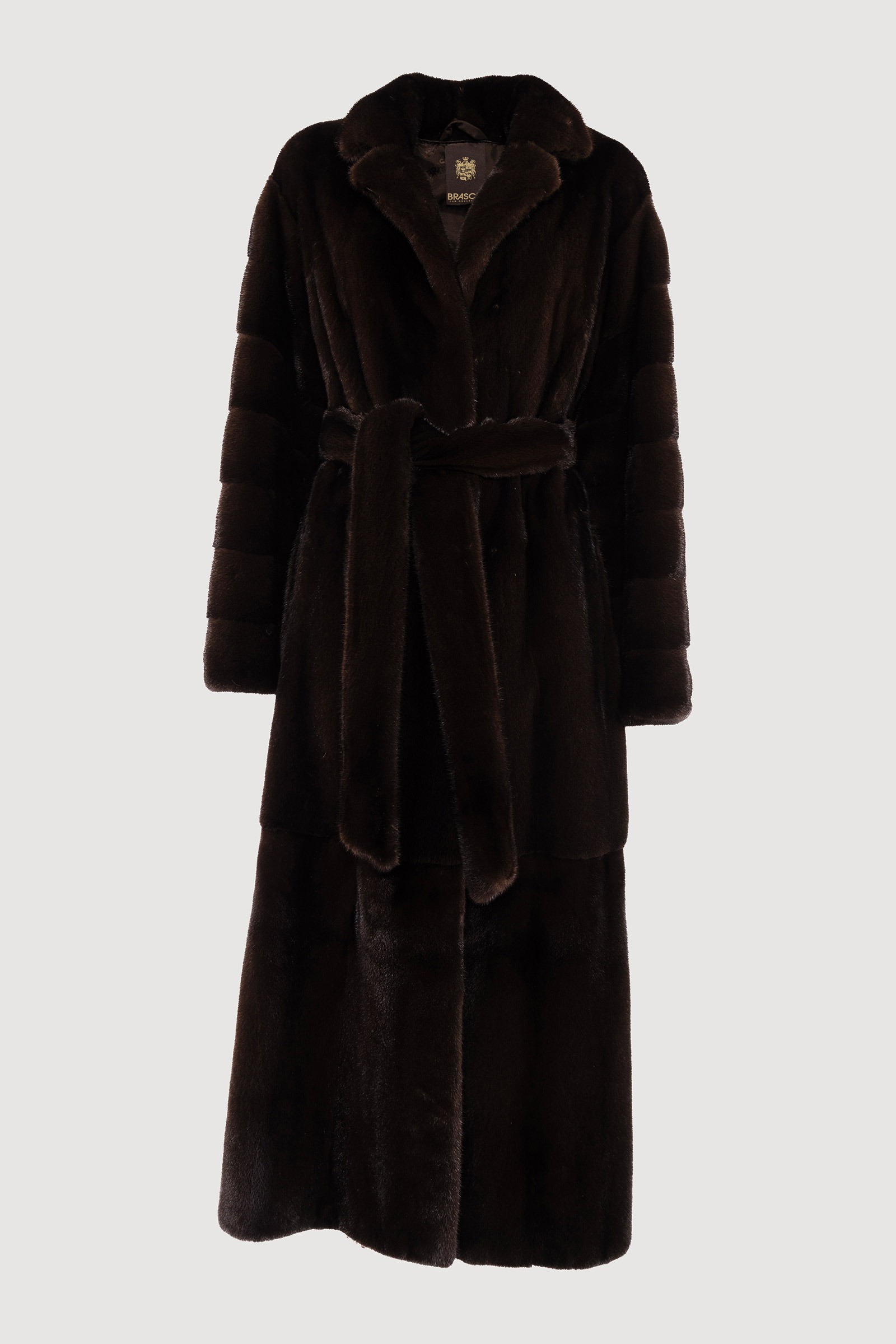 Natural mahogany mink coat