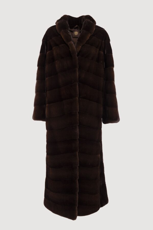Natural mahogany mink coat