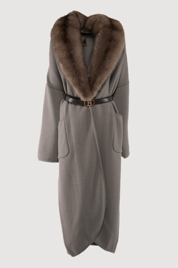 Cashmere coat rope with graphite sable