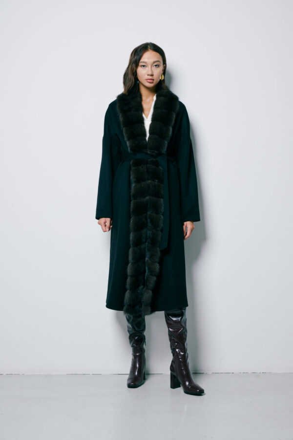 Cashmere and sable coat