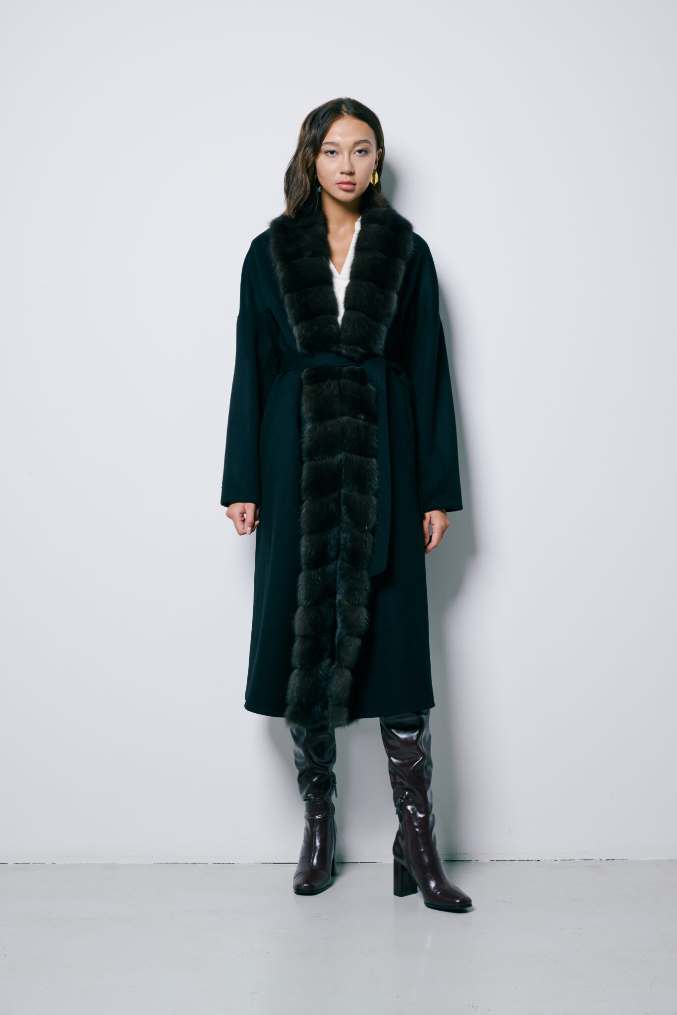 Cashmere and sable coat