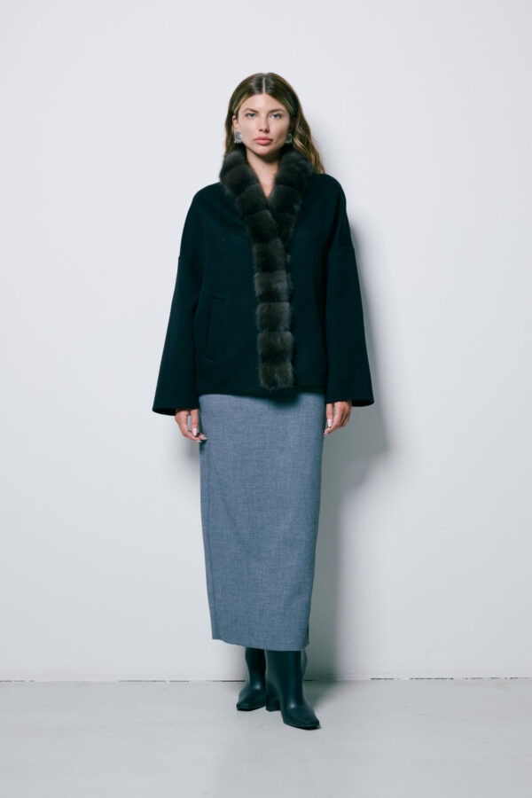 Cashmere and sable jacket