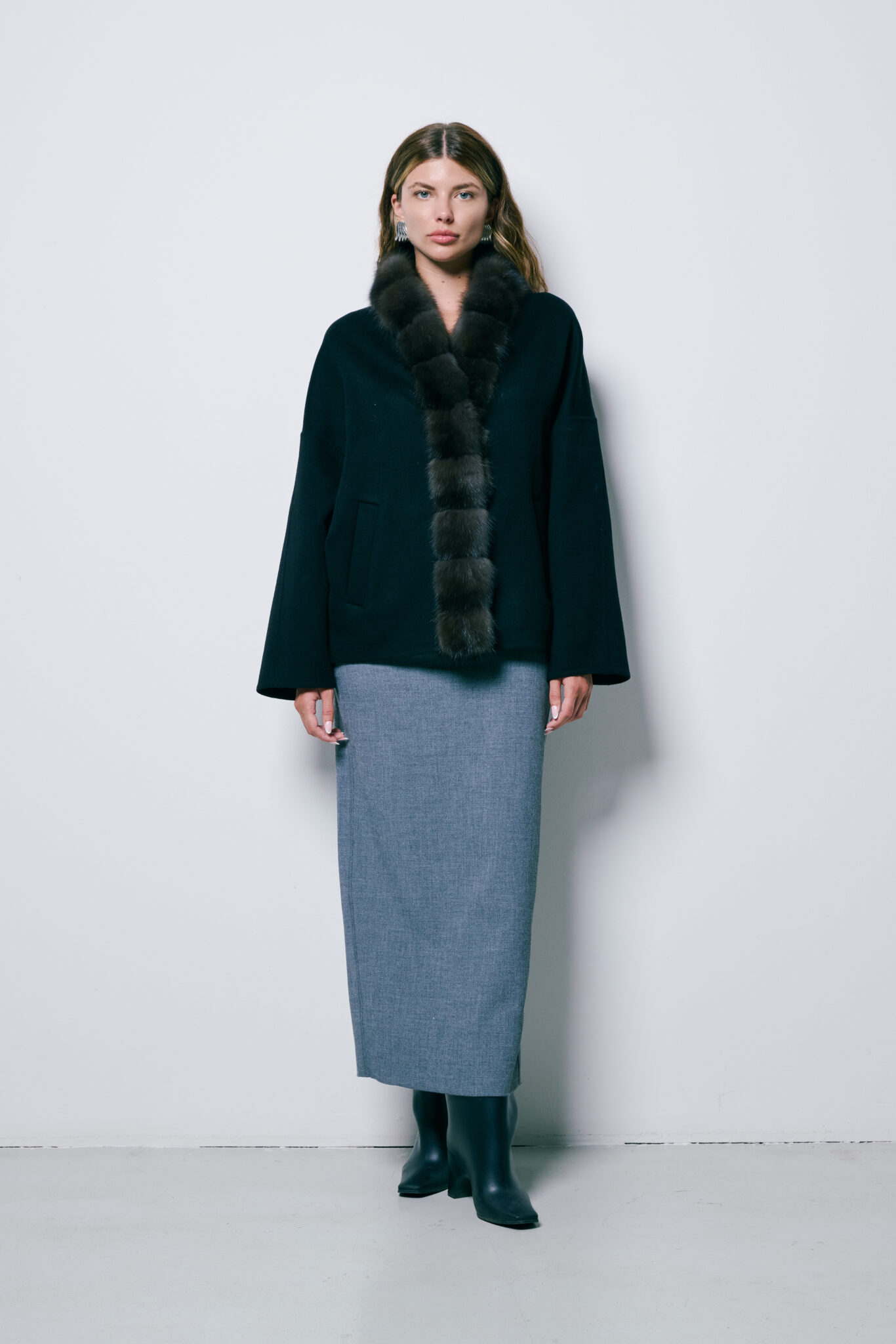 Cashmere and sable jacket