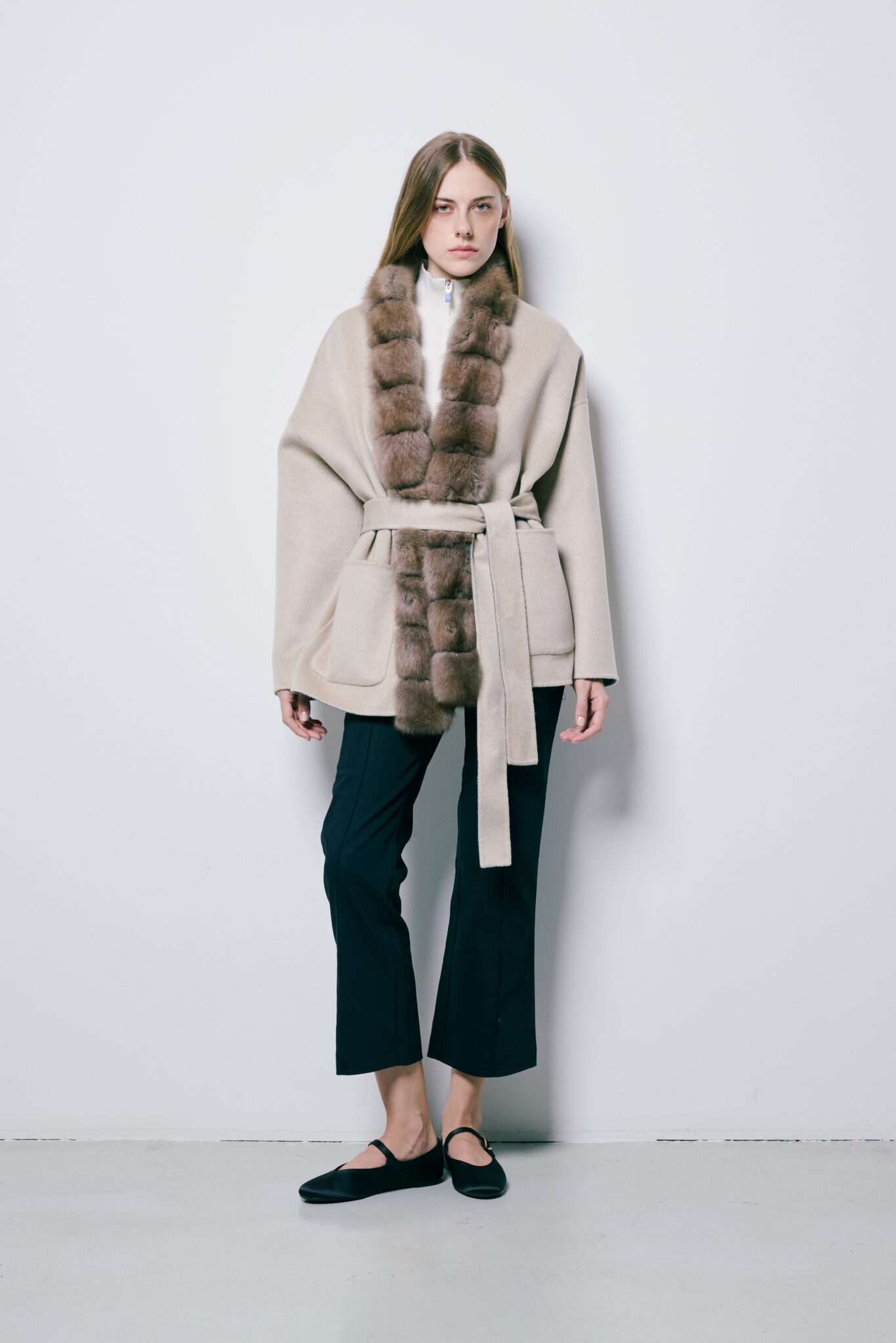 Cashmere and sable jacket