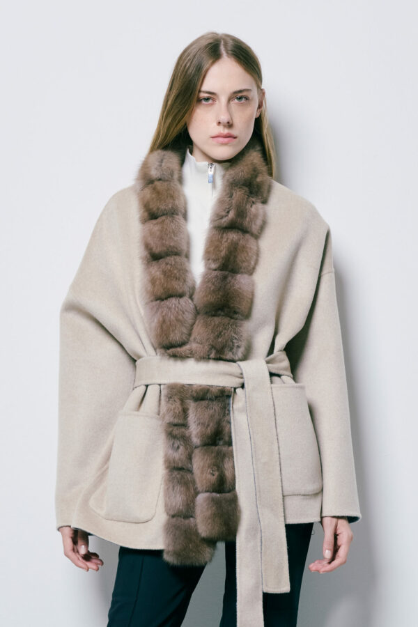 Cashmere and sable jacket
